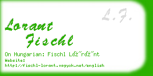 lorant fischl business card